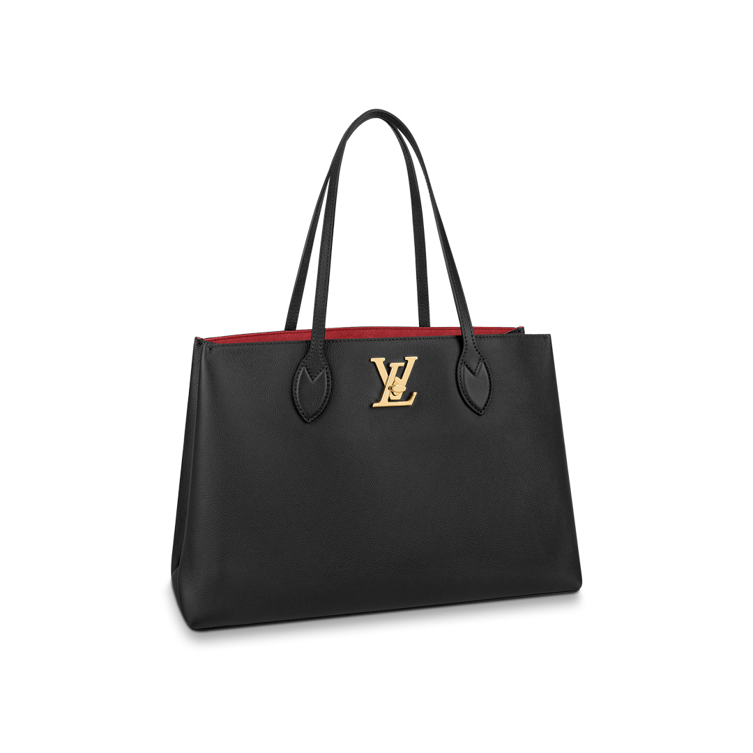 Louis Vuitton LOCKME SHOPPER Shoudler Bag M57345 Black